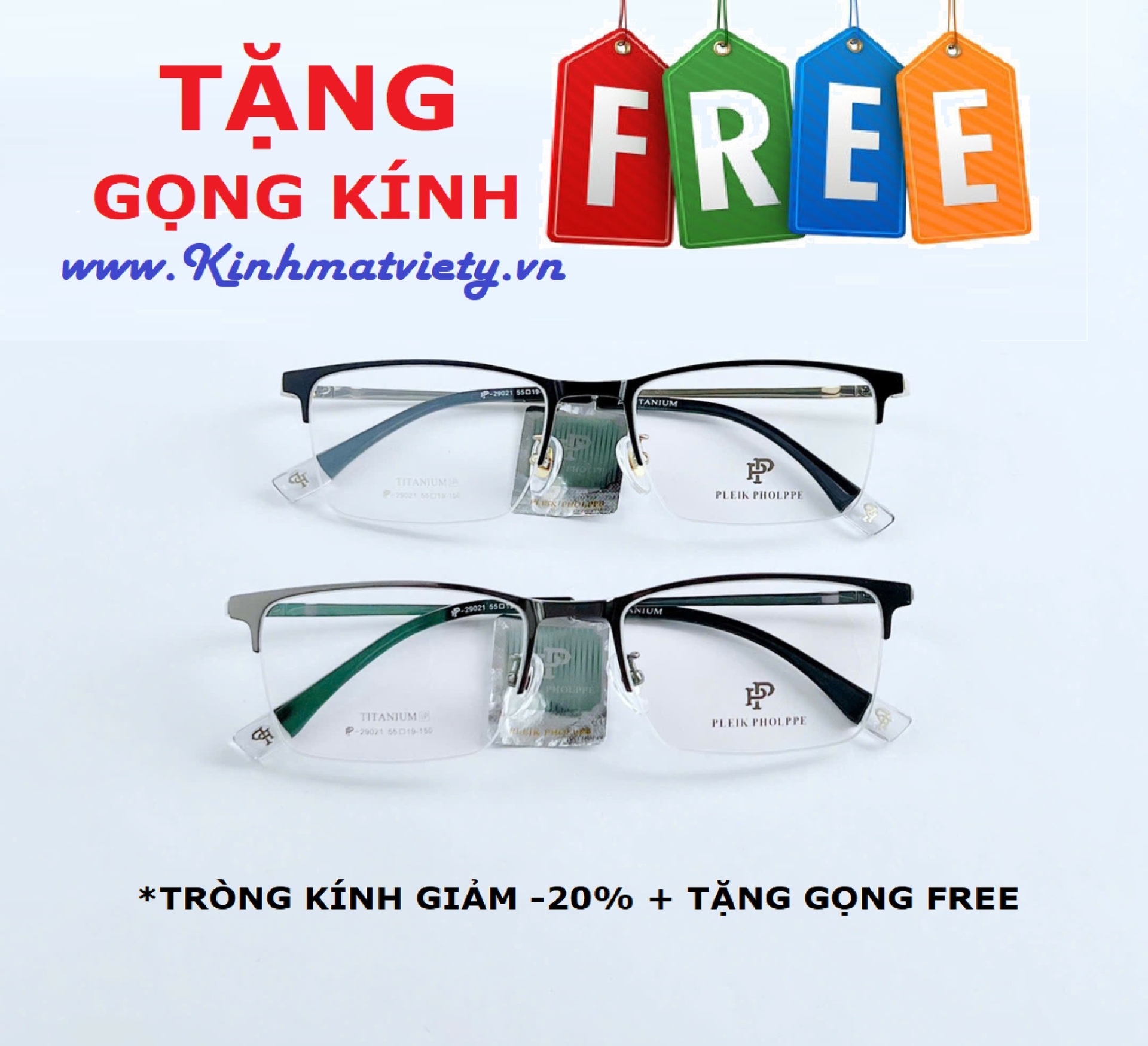 Gọng Kính CHÍNH HÃNG - TẶNG GỌNG FREE - MS5.0301