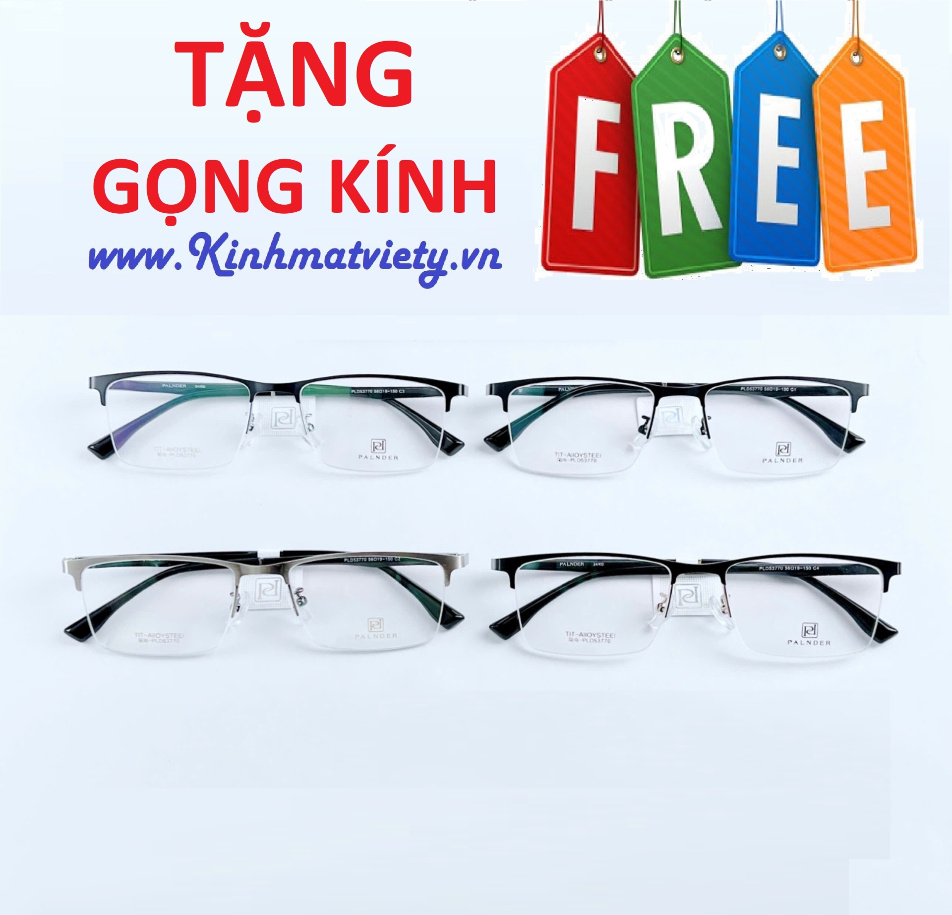 Gọng Kính CHÍNH HÃNG - TẶNG GỌNG FREE - MS5.0305