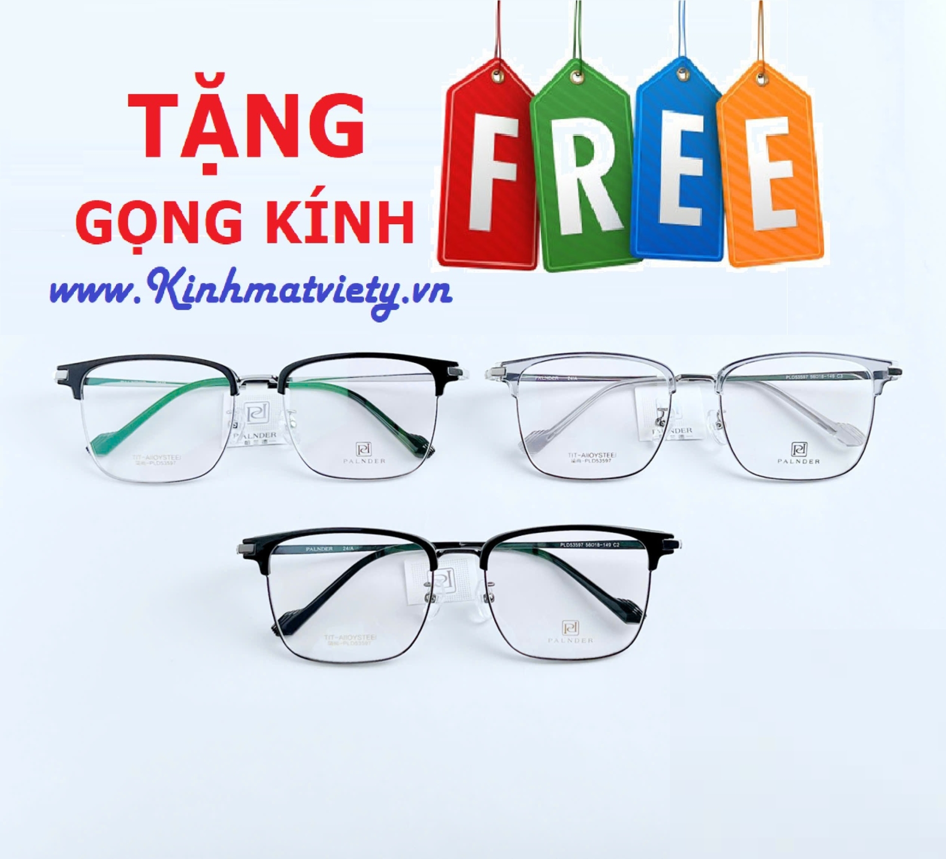 Gọng Kính CHÍNH HÃNG - TẶNG GỌNG FREE - MS5.030623