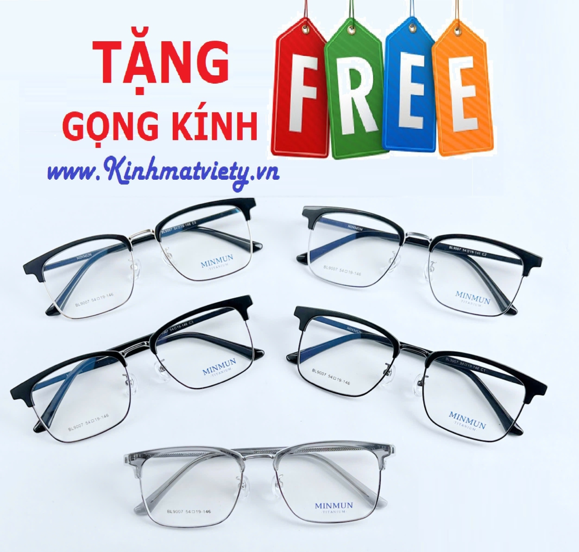 Gọng Kính CHÍNH HÃNG - TẶNG GỌNG FREE - MS5.030542