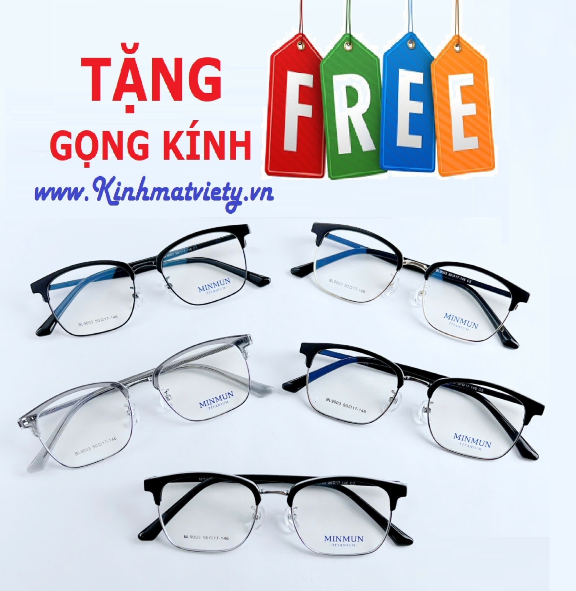 Gọng Kính CHÍNH HÃNG - TẶNG GỌNG FREE - MS5.030789