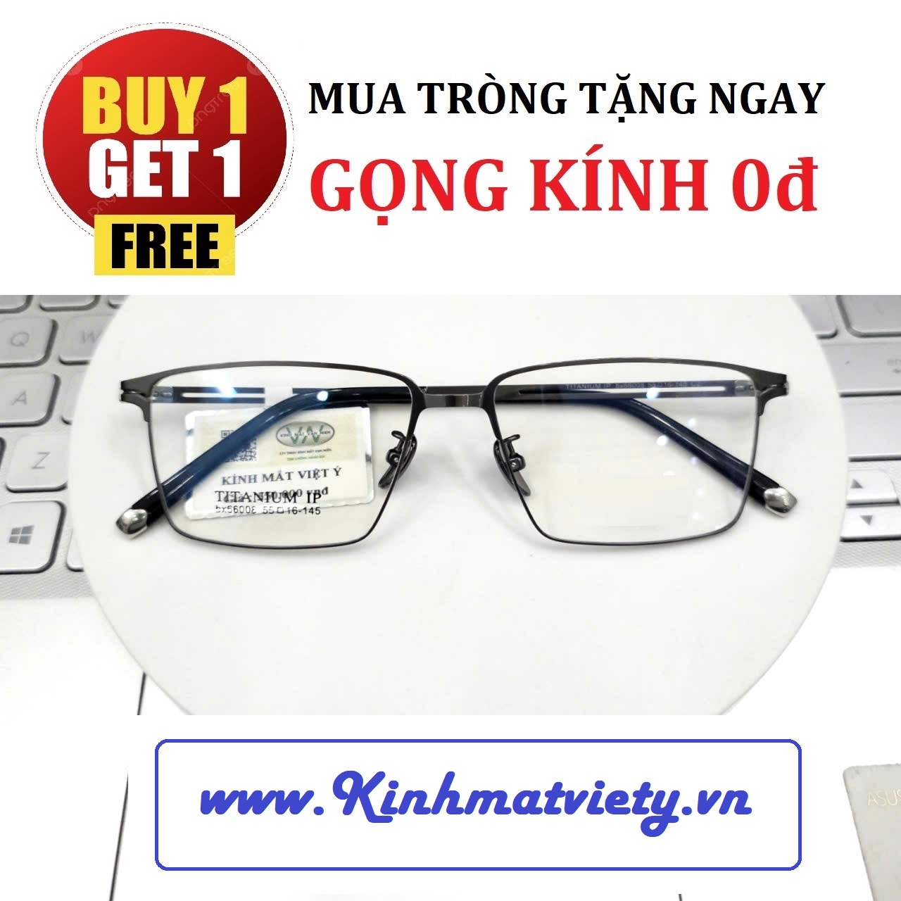 Gọng Kính CHÍNH HÃNG - TẶNG GỌNG FREE