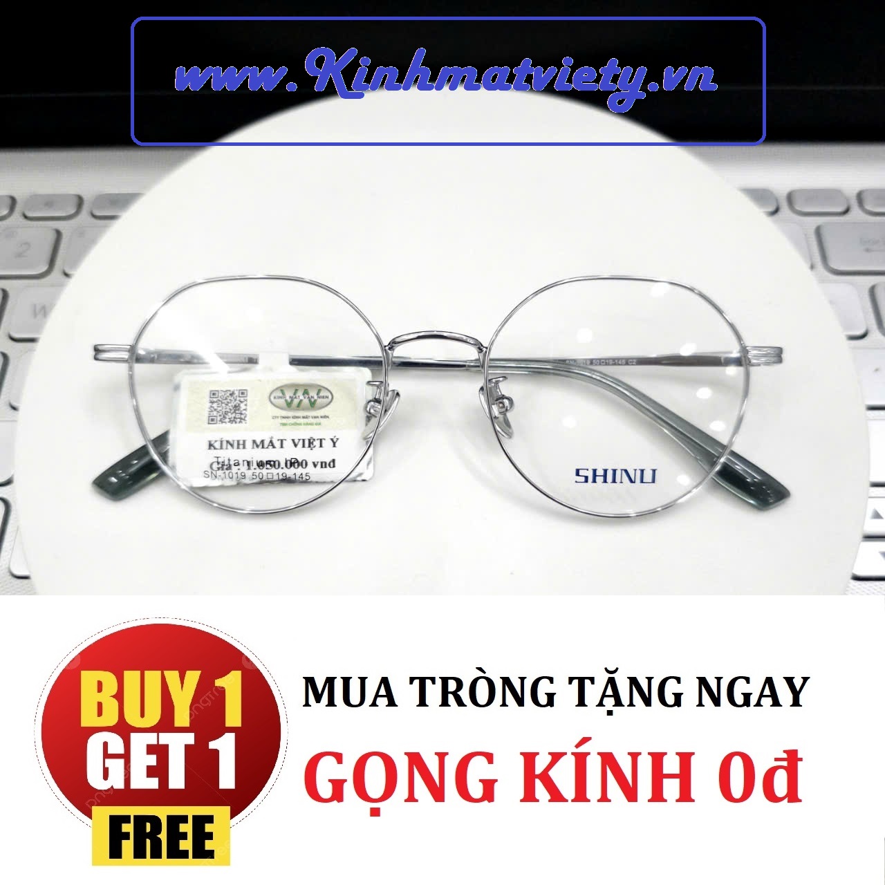 Gọng Kính SHINU chất liệu TITANIUM CHÍNH HÃNG - TẶNG GỌNG FREE