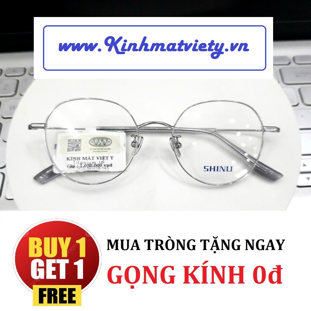 Gọng Kính SHINU chất liệu TITANIUM CHÍNH HÃNG - TẶNG GỌNG FREE