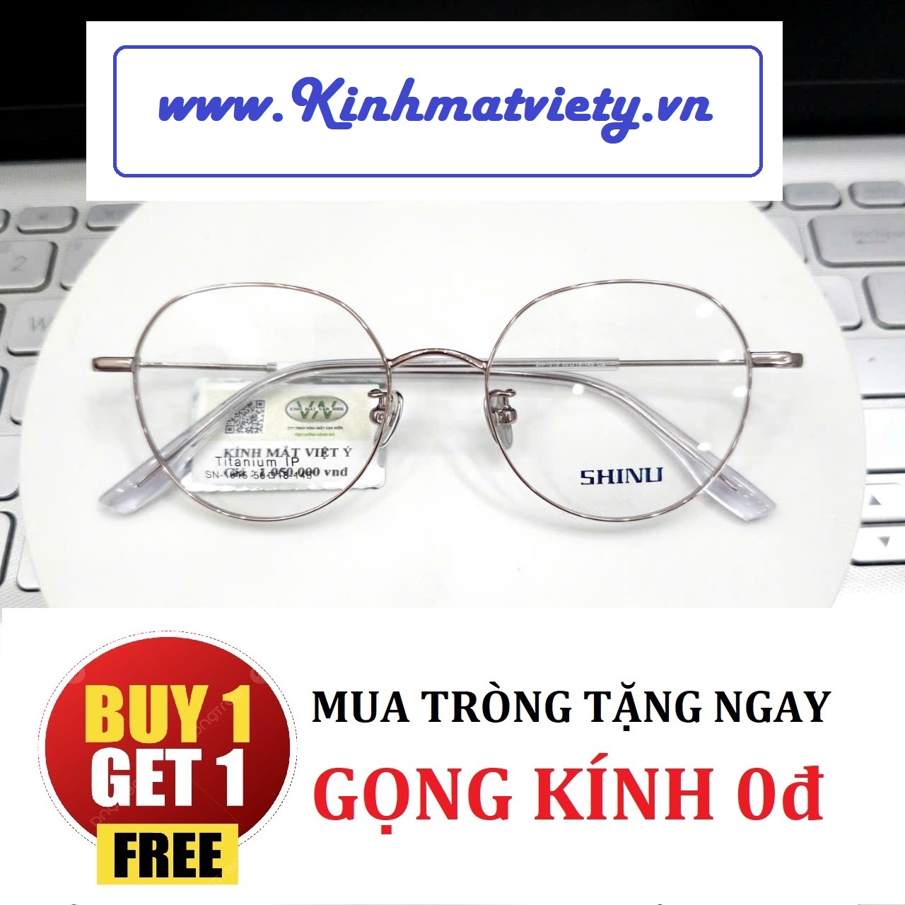 Gọng Kính SHINU chất liệu TITANIUM CHÍNH HÃNG - TẶNG GỌNG FREE