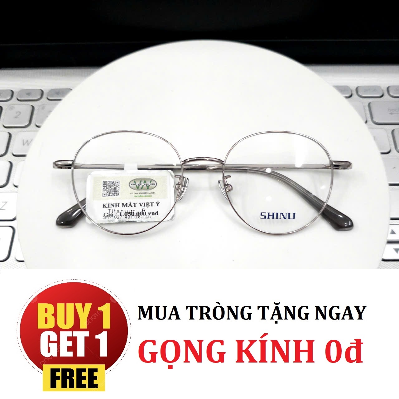 Gọng Kính SHINU chất liệu TITANIUM CHÍNH HÃNG - TẶNG GỌNG FREE