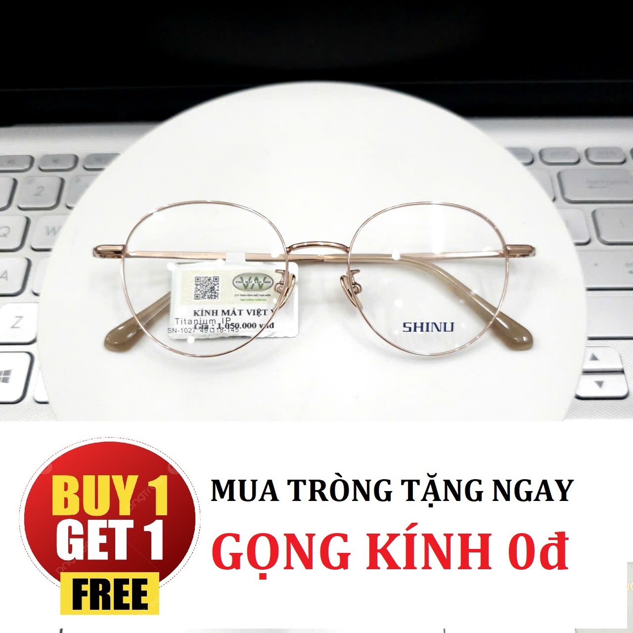 Gọng Kính SHINU chất liệu TITANIUM CHÍNH HÃNG - TẶNG GỌNG FREE