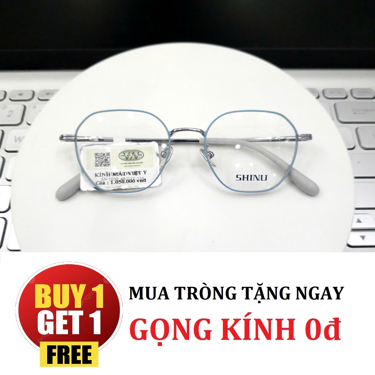 Gọng Kính SHINU chất liệu TITANIUM CHÍNH HÃNG - TẶNG GỌNG FREE