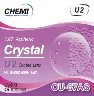 Tròng kính Chemi ASP Crystal U2 Coated 1.67