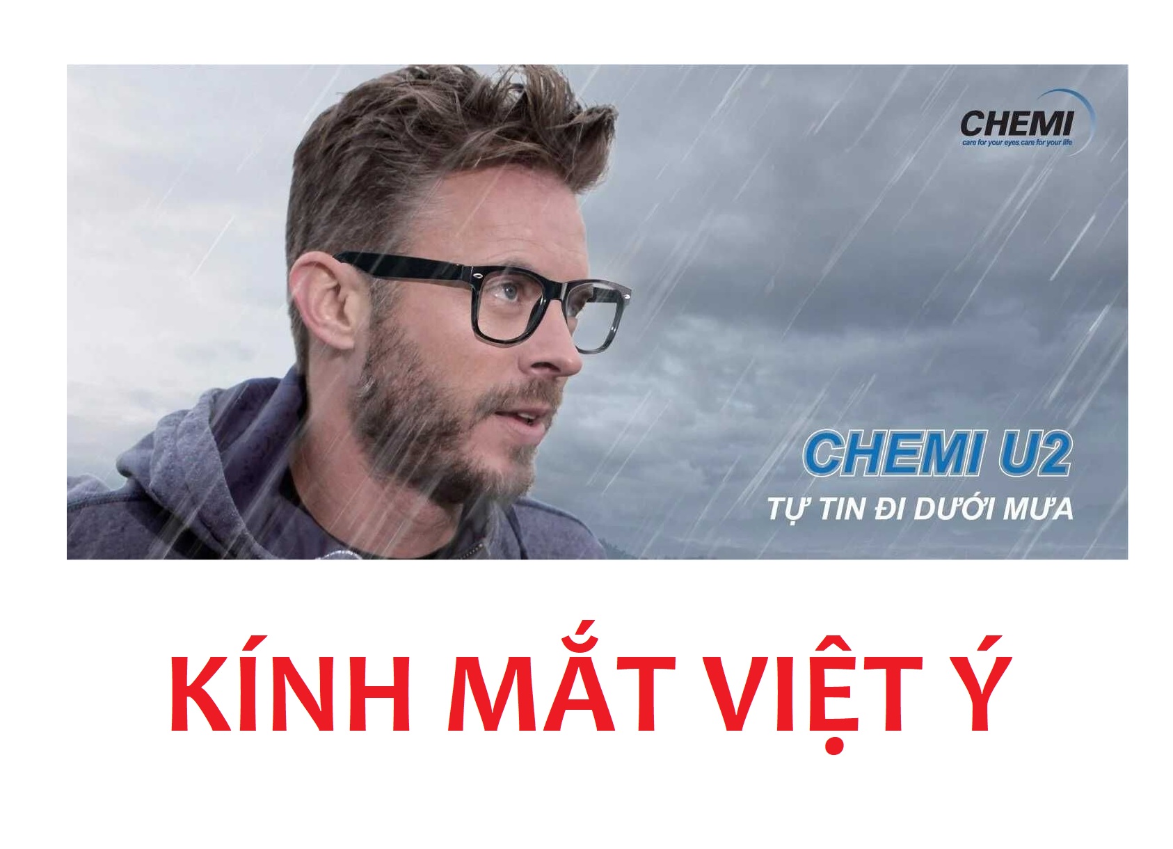 Tròng Kính SIÊU TRƠN CHỐNG BÁM NƯỚC khi đi mưa - CHEMI U2