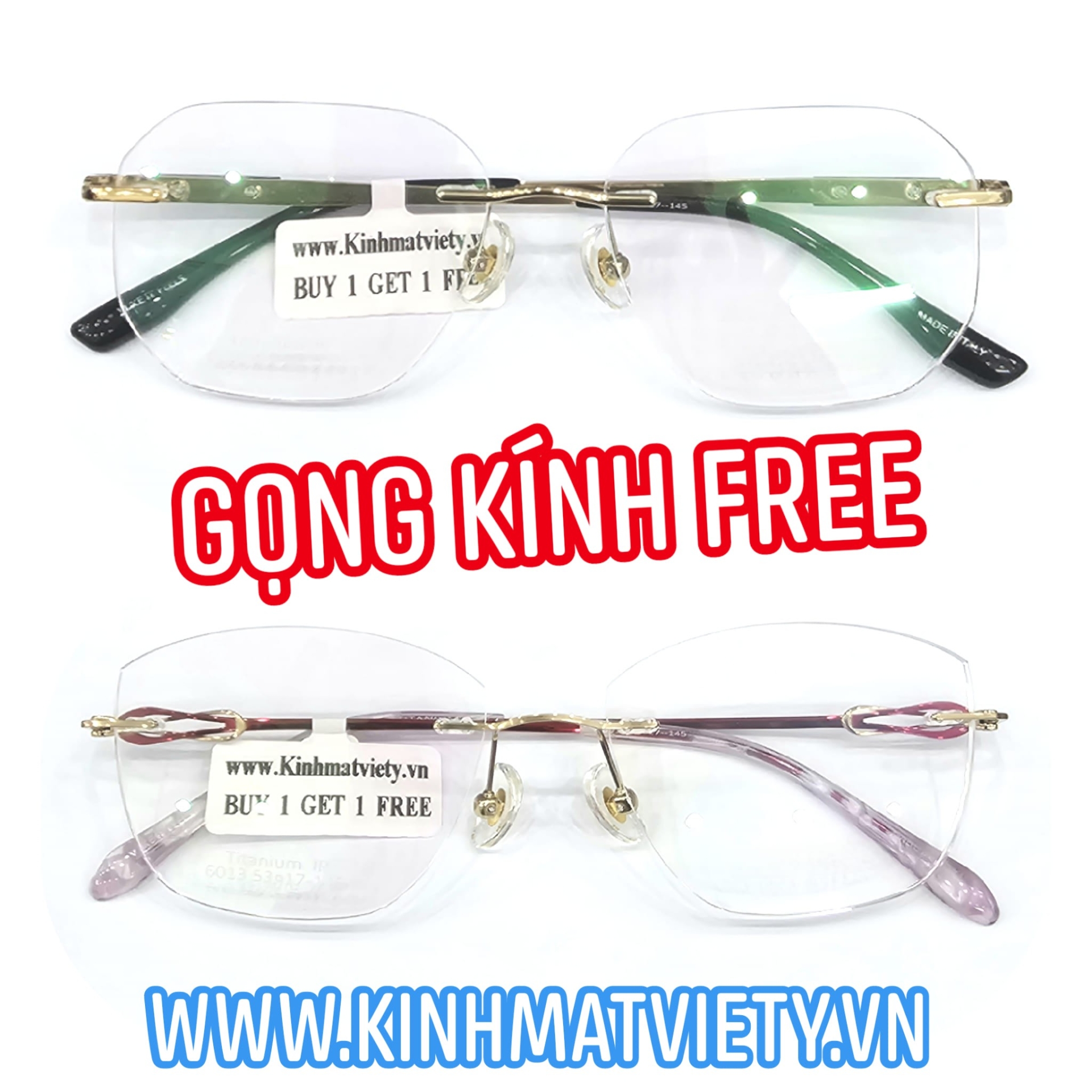 GỌNG KÍNH KHOAN KHÔNG VIỀN TITANIUM S01