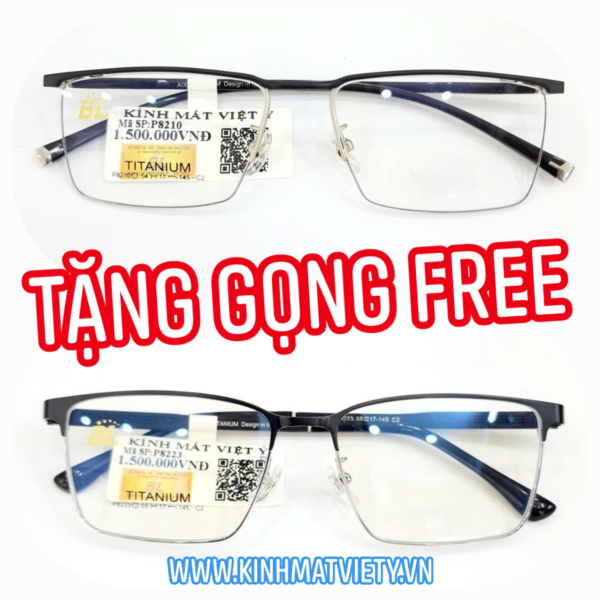 Gọng kính AX TITANIUM nguyên chất 100% HÀNG CHÍNH HÃNG