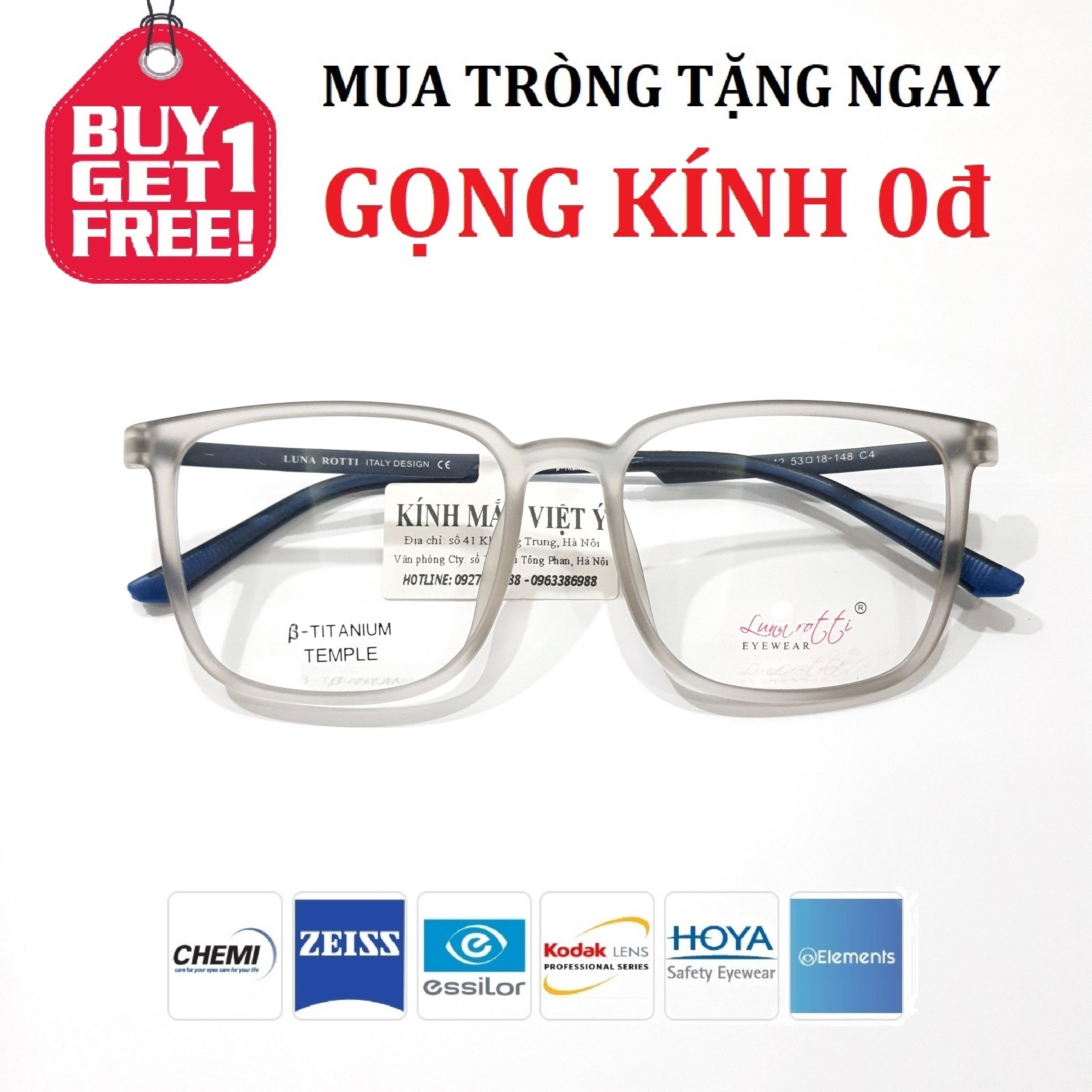 Gọng kính thời trang nam nữ LNR01557