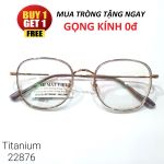 Gọng kính TITANIUM cao cấp 8019 GRAY and GOLD ROSE